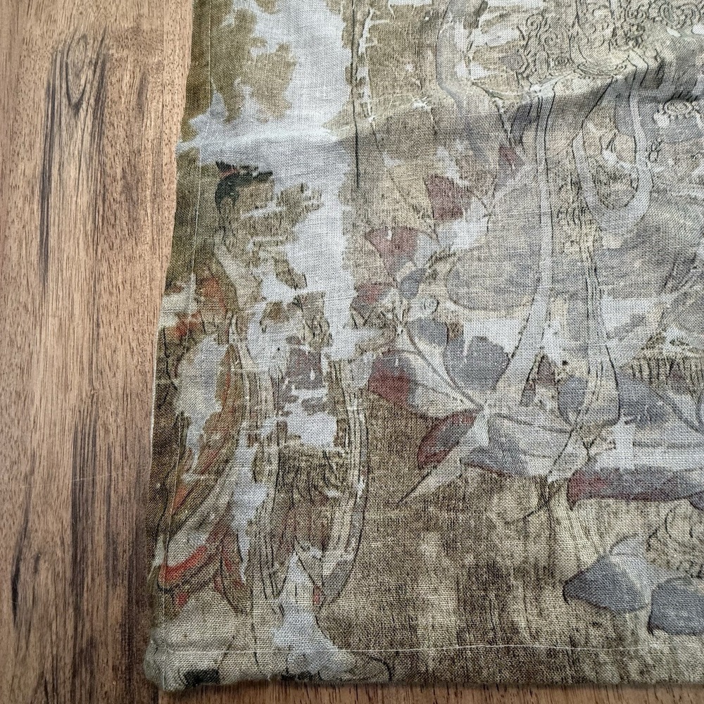 Pine Cone Hill Linen Pillow (COVER ONLY) 22x22 Buddha Zen Global Boho Meditative - Picture 5 of 12